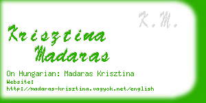 krisztina madaras business card
